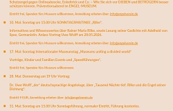 ENGEL-MUSEUM Programm Mai 2026